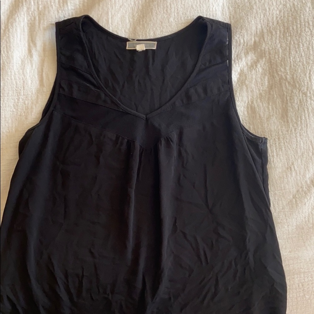 Pleione Black Mesh Blouse